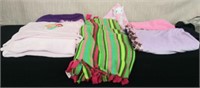 Bag 5 Little Girls Blankets, Snuggie Unicorn