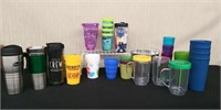 Box Plastic Cups, Coffee Mugs, Rack, Plastic