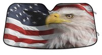 New - Bald Eagle USA Flag Car Windshield Sun