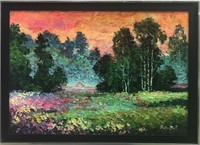 “Sunset Meadow13,5x19,5Original Painting-Antanenka