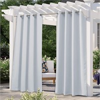 NICETOWN Greyish White Outdoor Curtain for Patio W