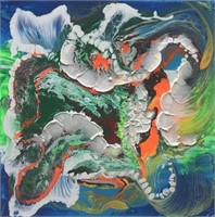 “Magic Waves”14”x14” Original Painting - Antanenka