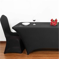 Obstal 6ft Stretch Spandex Table Cover for Standar