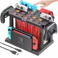 Switch Games Organizer Station with Controller Cha