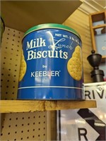 Vintage Keebler Milk Lunch Biscuits TinCan