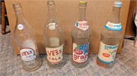 Vess Cream Soda Grape Cola Bottles and Caps