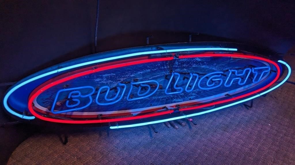 Large Bud Light Neon Sign Budweiser Lighted