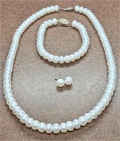 Summer Court 3pc Genuine Pearl Jewelry Set