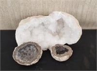Box of Geodes and a Quarts Rock