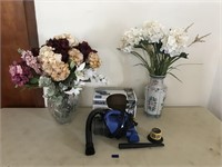 Box of Vases, Decorative Flowers, & More