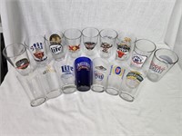 16 Assorted Beer Glasses