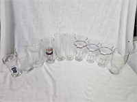 10 Assorted Beer Glasses