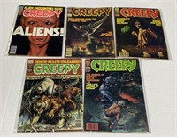 (QR) Creepy Magazine No. 96, 103,  118, 129 and