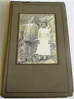 Cabinet Card Photo Young African American Couple