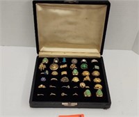 Ring Display Box with Rings - assortment of sizes