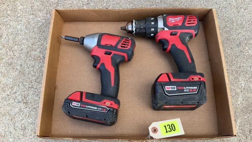Milwaukee M18 drill and driver set