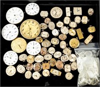Lot Vintage Watch Movements / Crystals
