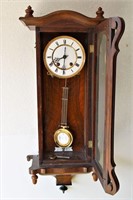 Antique Wall Clock 11"W 29"T 7"D