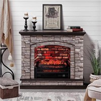 Amerlife Electric Fireplace with Mantel 44'' Lami