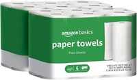Amazon Basics 2-Ply Paper Towels, Flex-Sheets, 15