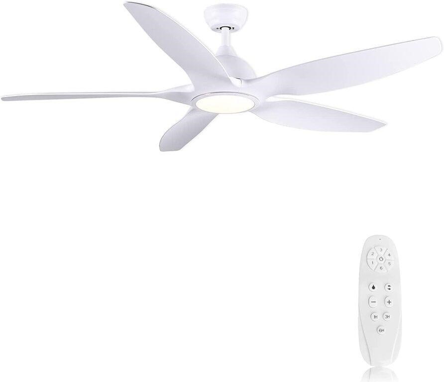 Newday White, 60'' Ceiling Fans with Lights and R