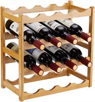 Homevany Bamboo Wine Rack, Sturdy and Durable Cou