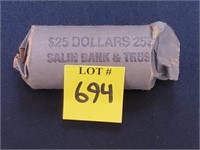 $25.00 in Sacagawea Coins Rolled