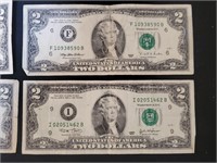 (1) 1995 $2 Bill & (12) 2003 $2 Bills