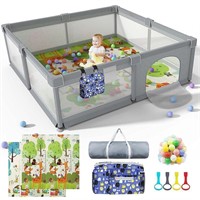 Baby Playpen 79" X 71", LUTIKIANG Play Yard for B