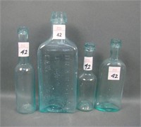 Lot of Four Vintage Glass Bottles
