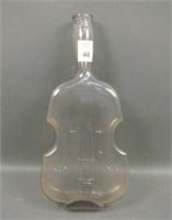 C 1850's Whiskey Flask Violin Shaped Bottle
