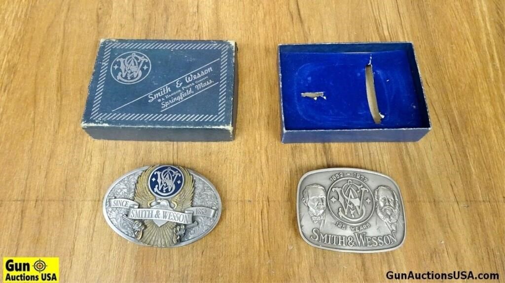 S&W COLLECTOR'S Belt Buckles. Very Good. Lot of 2;