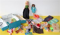 Skipper & Barbie Dolls Cloths & Carry Case