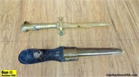 Dagger. Good Condition. Bronze and Gold In Color F