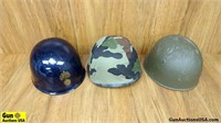 Military Surplus Helmets. Very Good. Lot of 3; One