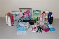 Lint Remover, Blow Dryer, Razors, Soap, Candles