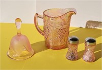 Imperial Glass Pitcher Shakers & Bell