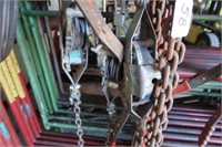 3-Cable Come A Longs w/Chains & One Log Chain
