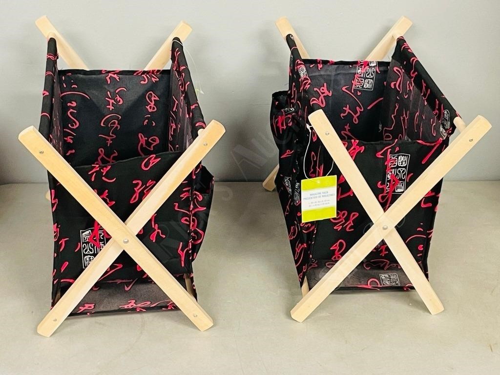 pair of knitting storage baskets