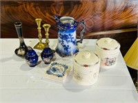 small lot of porcelain & brass