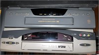 2 rca vhs video players with vhs tapes