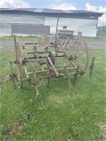 Antique Horse Drawn Steel Wheel Hay Tedder