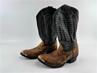 Snakeskin Leather Cowboy Boots Sz 9.5