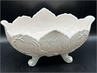 Jeannette Shell Pink Milk Glass Footed Lombardi