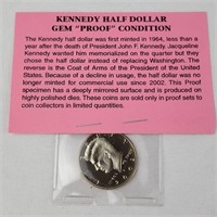 2002 Kennedy Half Dollar "Proof" Coin