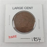 1854 US Large Cent