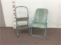Folding Chair & step ladder