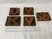 Large Wooden Letterpress Letters