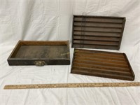 Vintage Wooden Letterpress holders & Drawer