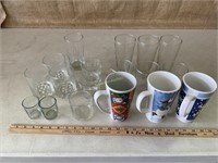 Christmas cups, glassware